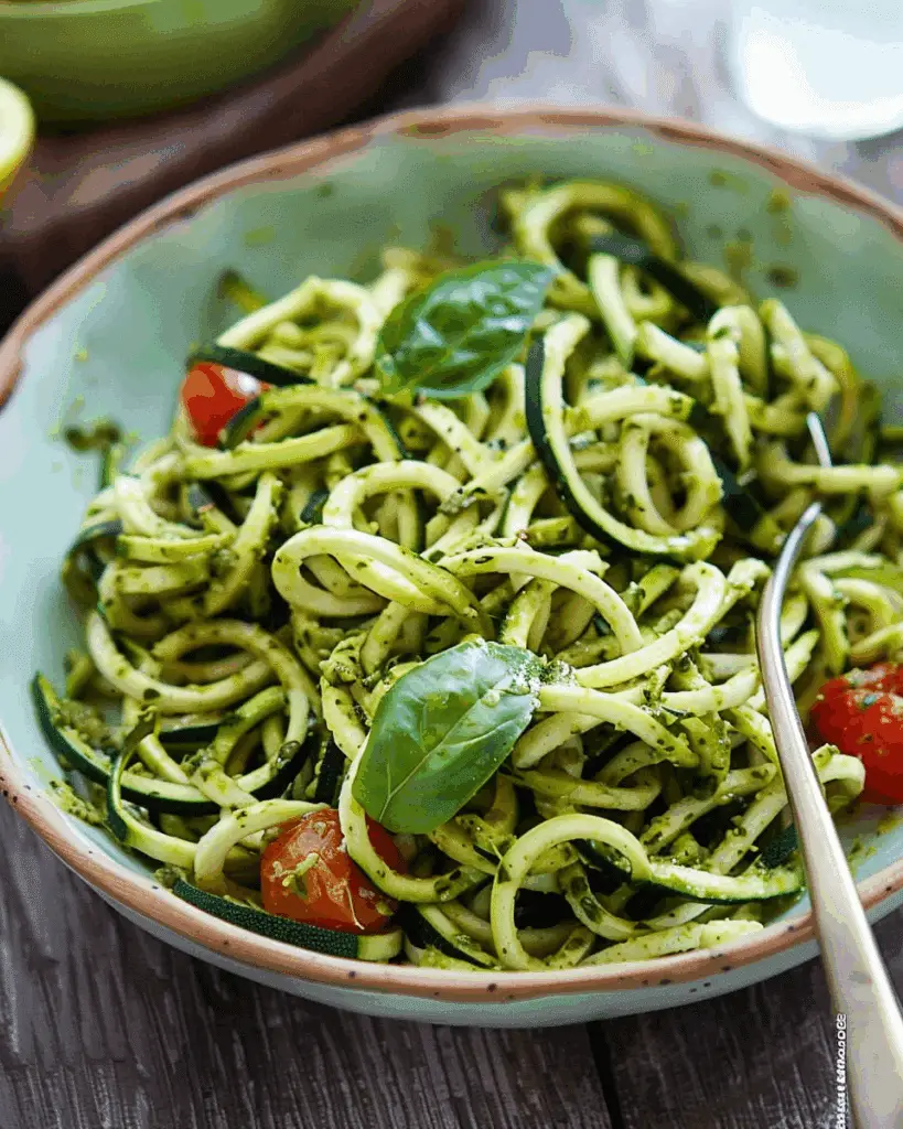 Zucchini Noodles With Pesto