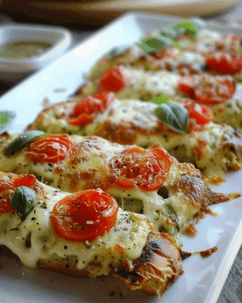Cheesy Caprese Garlic Bread