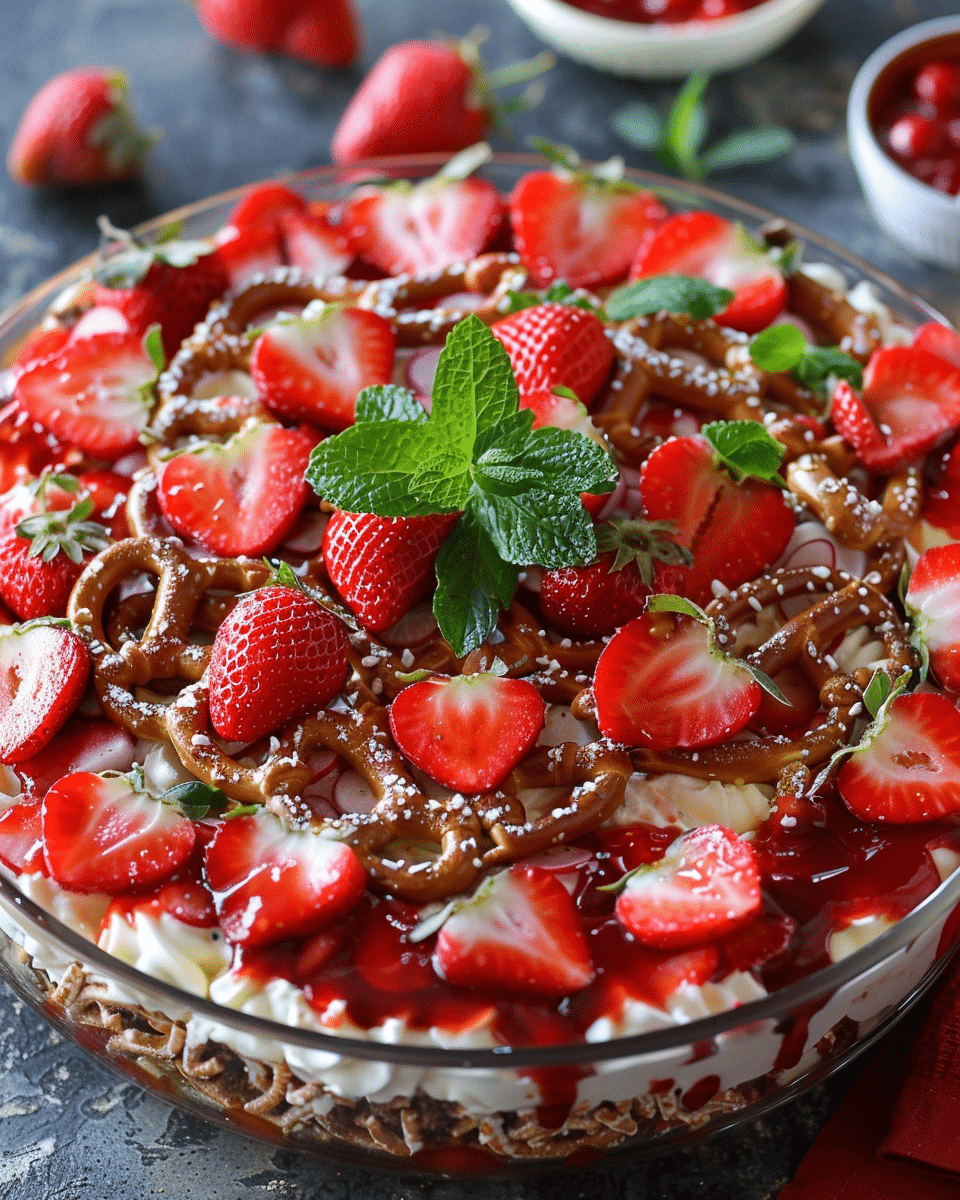 Old-Fashioned Strawberry Pretzel Salad