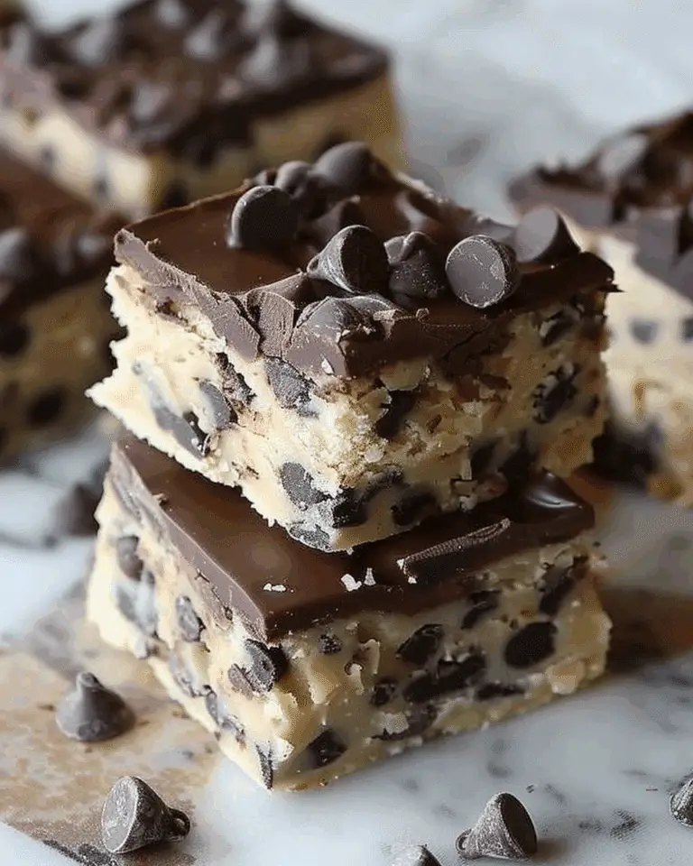 No Bake Chocolate Chip Cookie Dough Bars