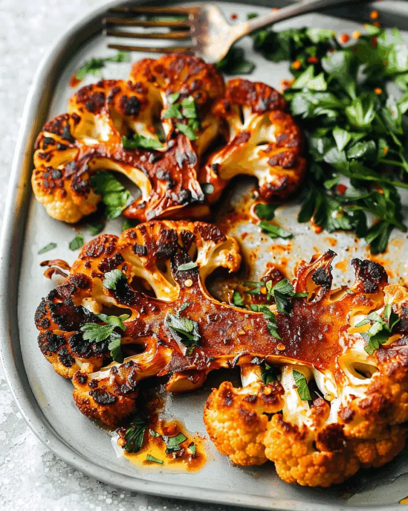 Harissa Spiced Cauliflower Steaks