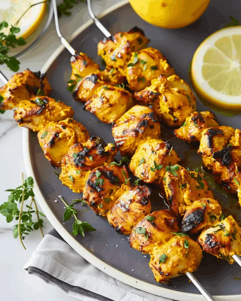 Saffron-Yogurt Chicken Kebabs