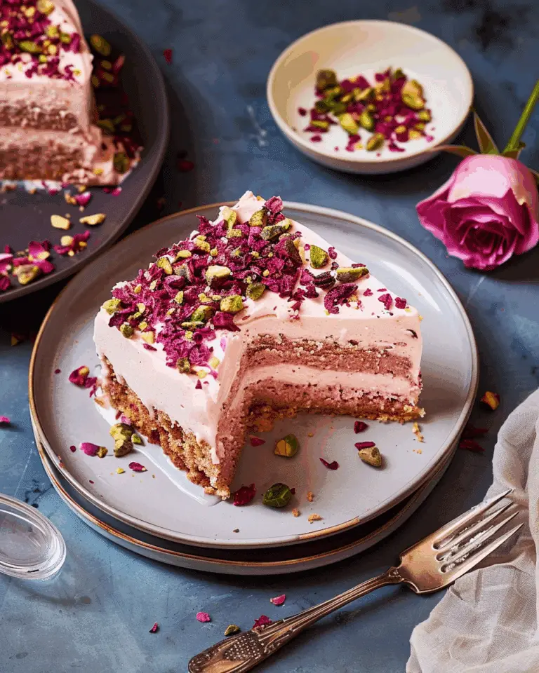 Rose and Pistachio Milk Cake