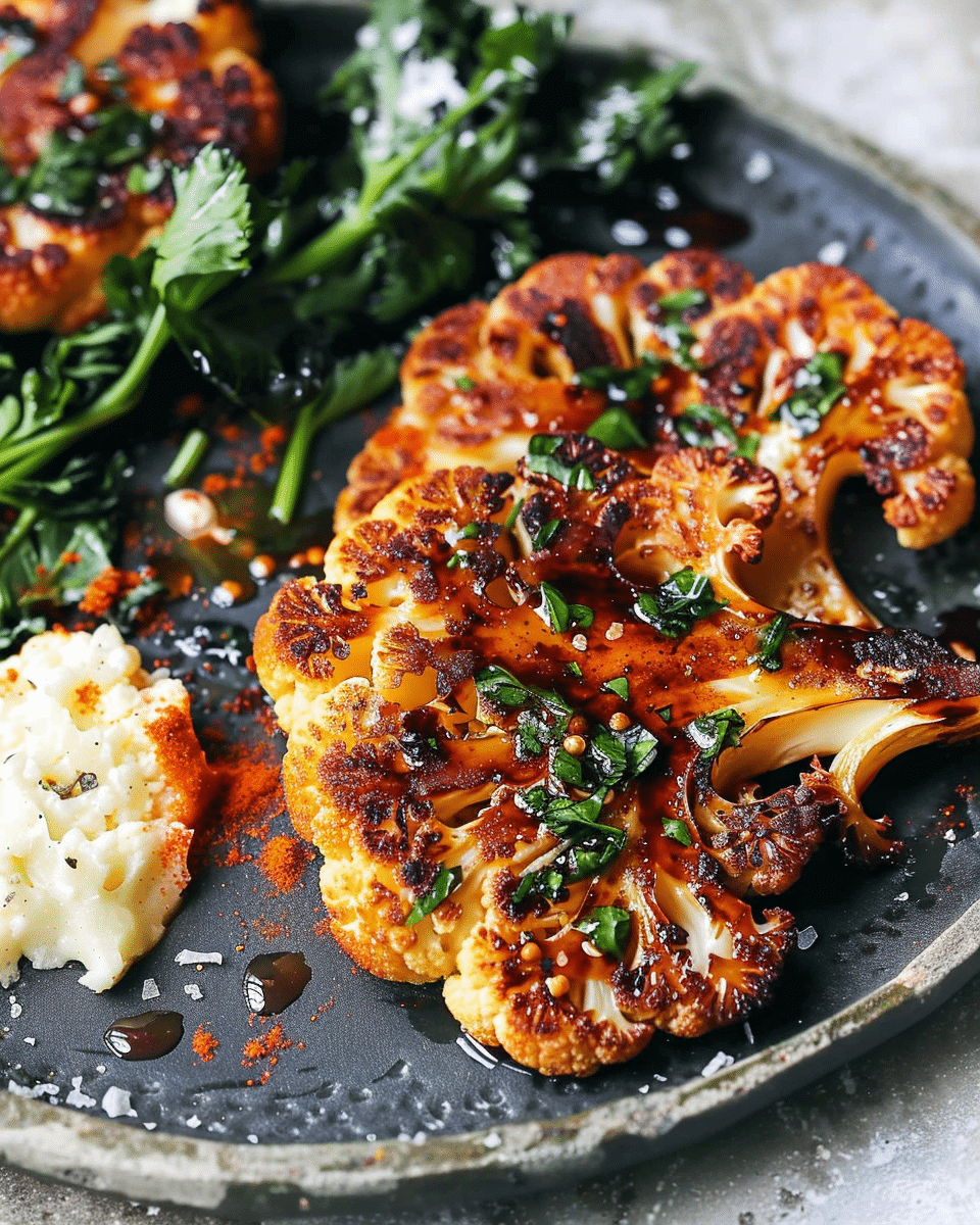 Harissa Spiced Cauliflower Steaks