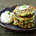 Zucchini Fritters With Mint Yoghurt