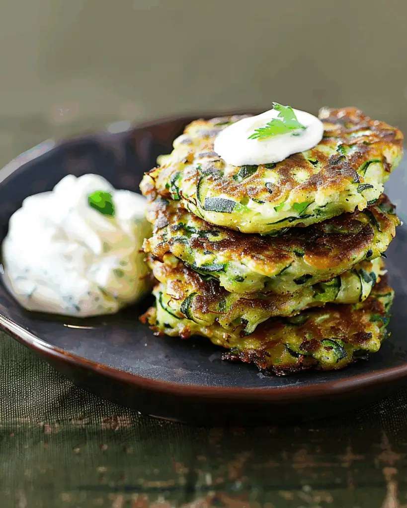 Zucchini Fritters With Mint Yoghurt