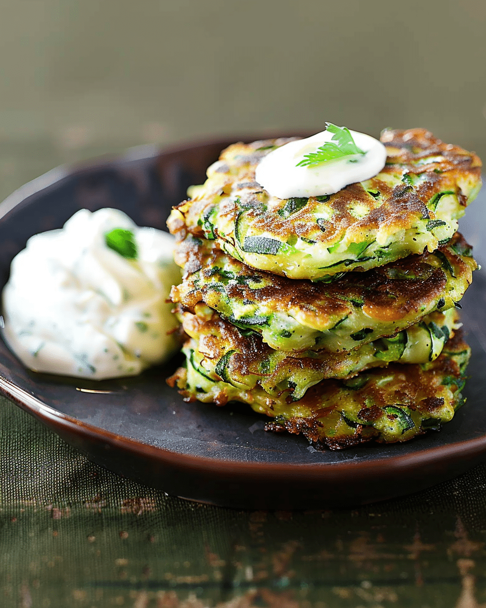 Zucchini Fritters With Mint Yoghurt