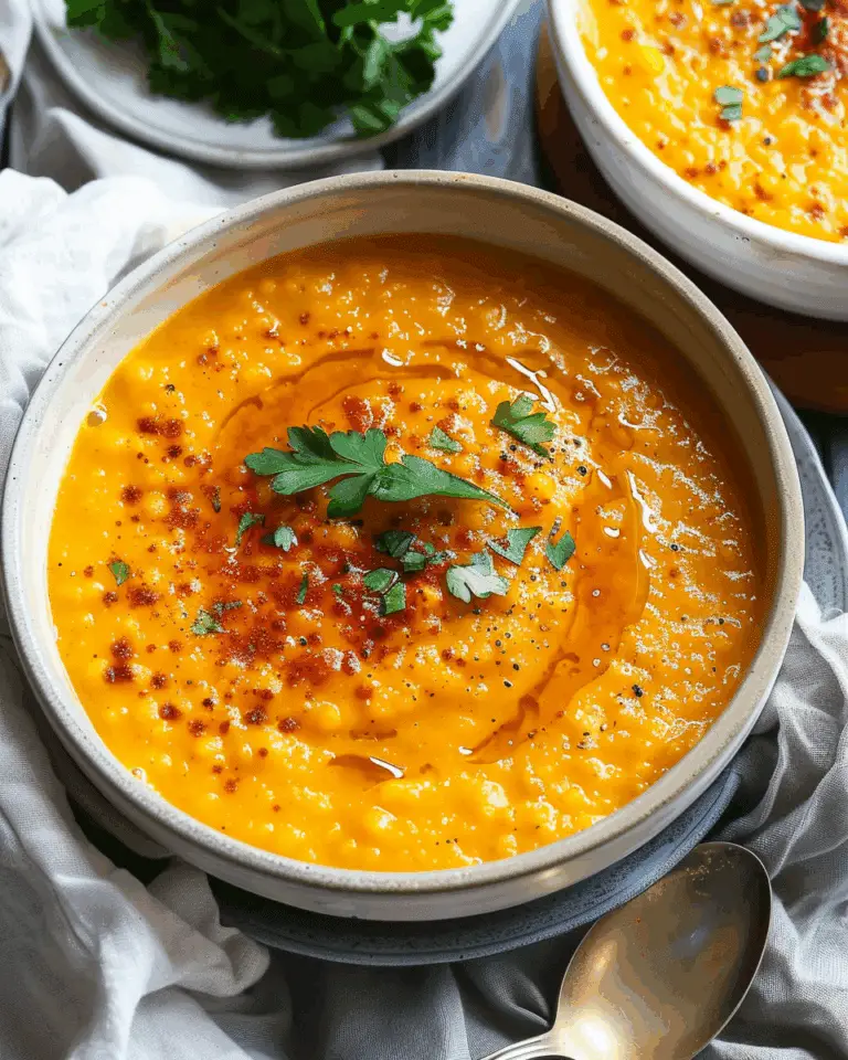 Turmeric Ginger Red Lentil Soup