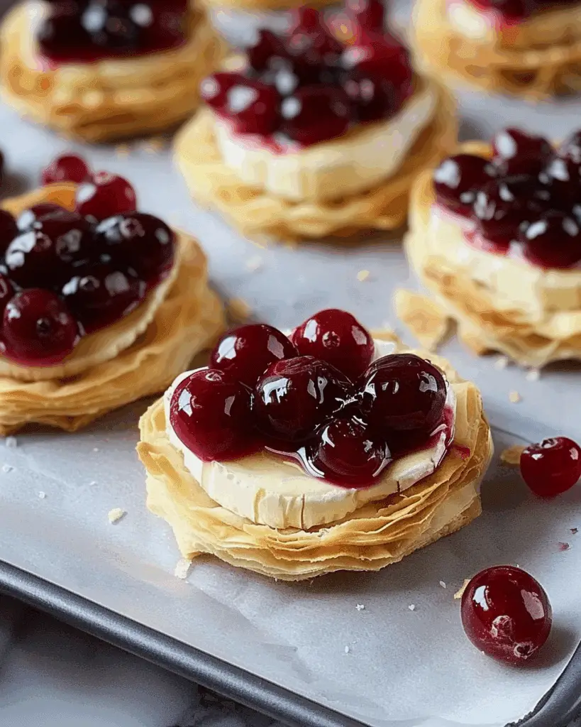 3-Ingredient Cranberry Brie Bites