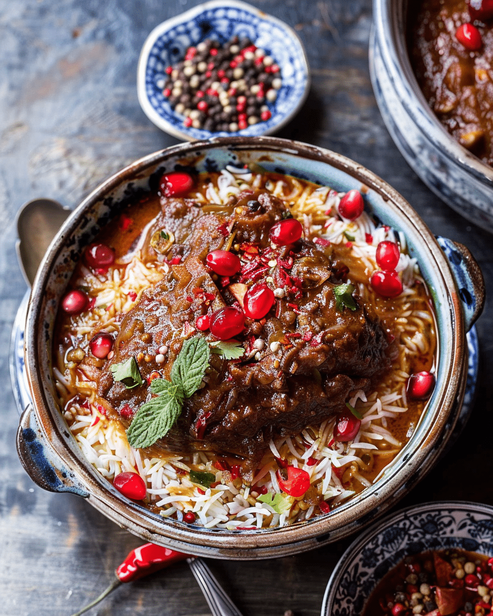 Fesenjan (Persian Pomegranate and Walnut Chicken Stew)