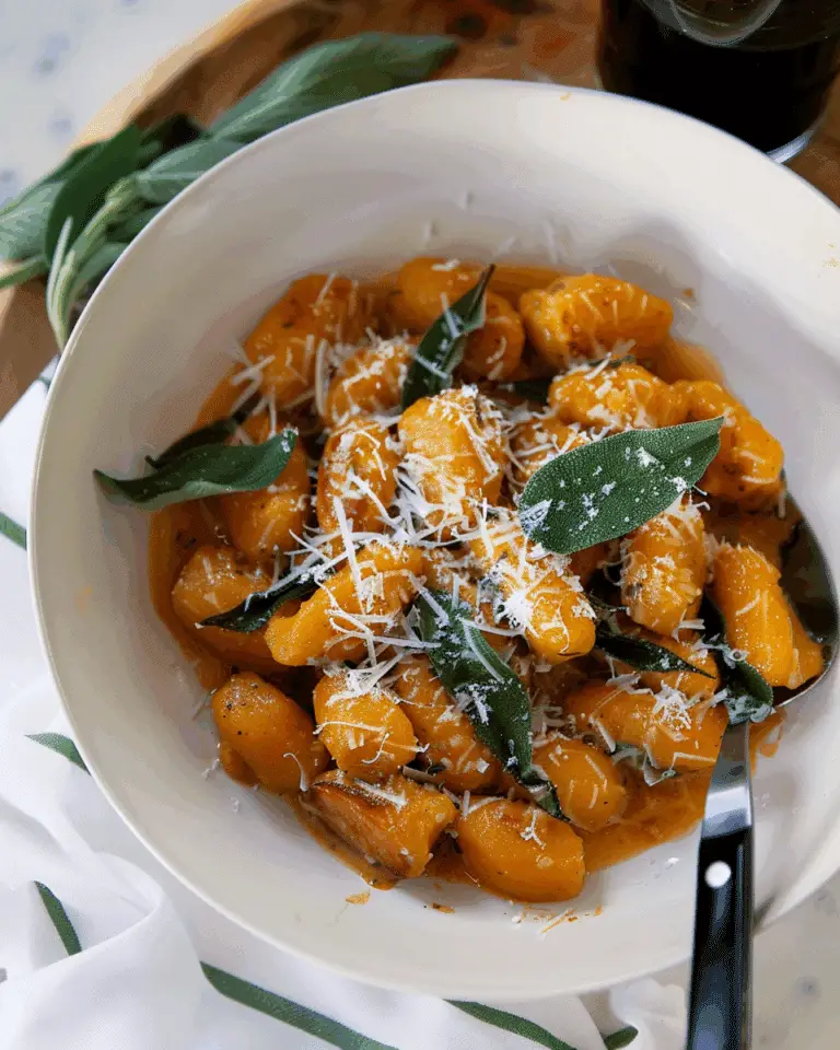 Sweet Potato Gnocchi in Brown Butter Sage Sauce