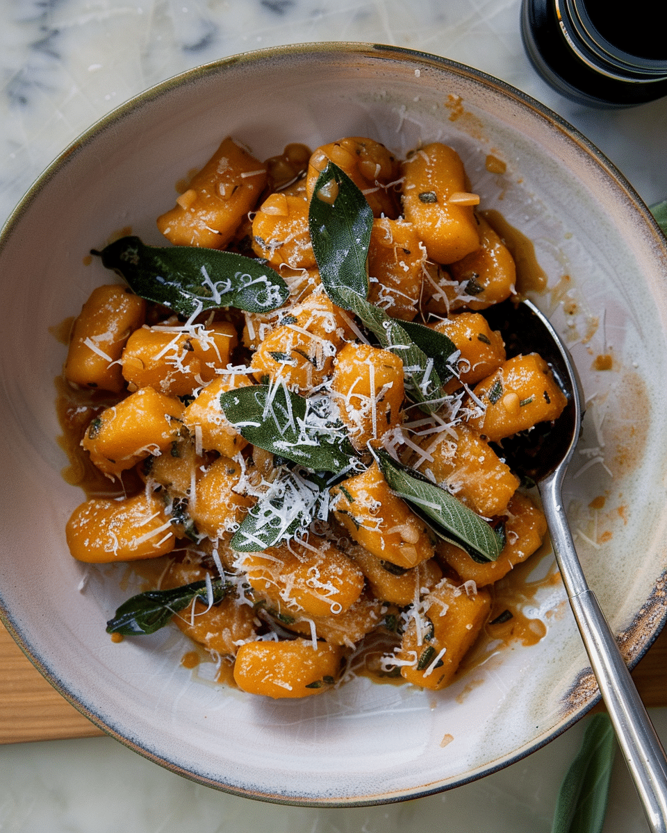 Sweet Potato Gnocchi in Brown Butter Sage Sauce