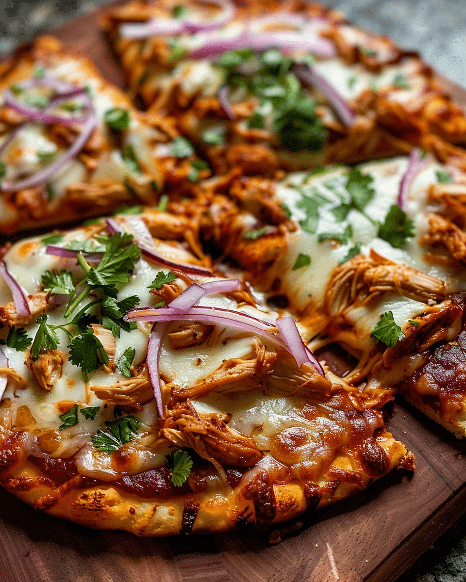BBQ Chicken Pizza on Cottage Cheese Crust