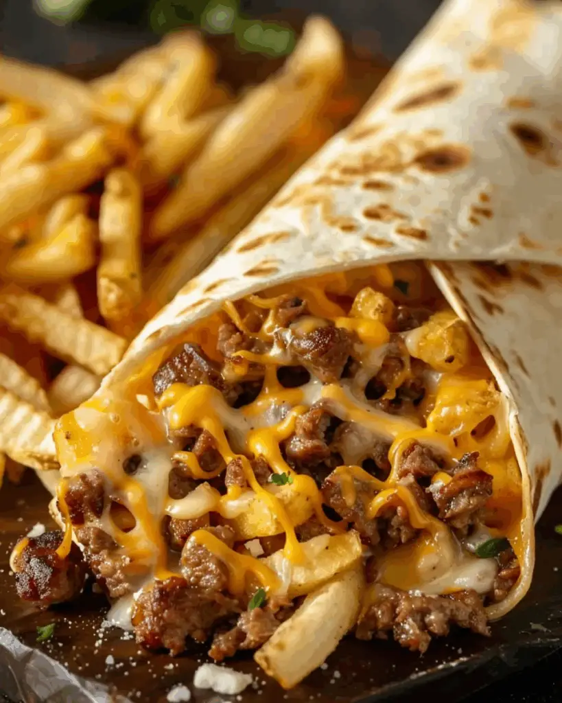 Beefy Cheesy Fries Wrap