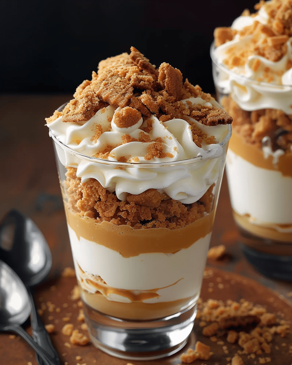 Butterscotch Pudding Parfait with Gingersnap Crumble