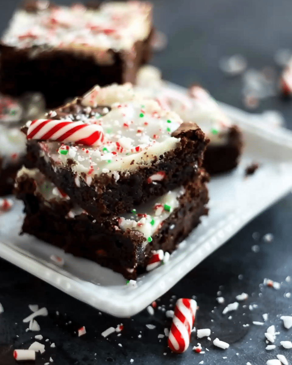 Candy Cane Brownies
