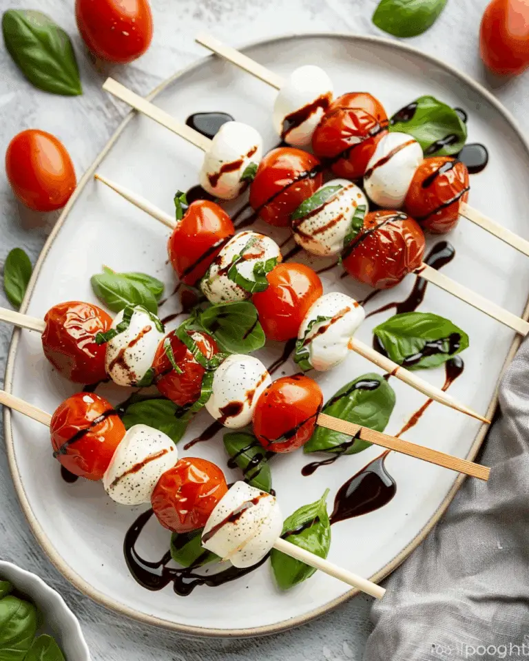 Caprese Skewers with Balsamic Drizzle