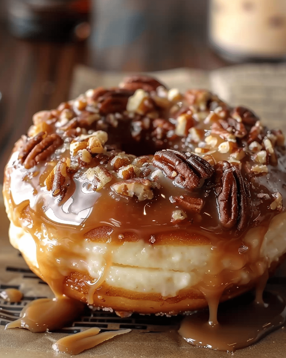 Caramel Pecan Cheesecake Donut