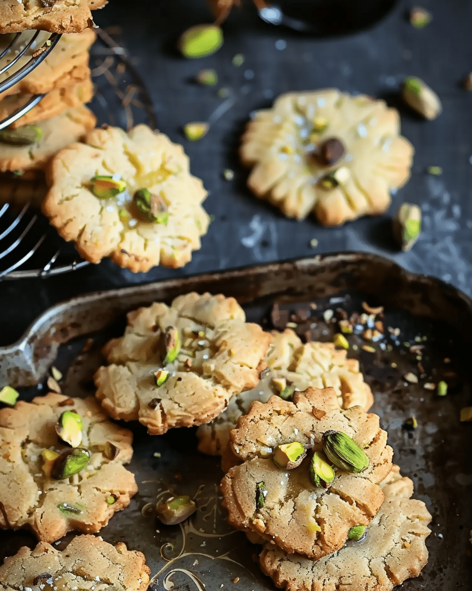 Cardamom Cookies with Lemon and Pistachios