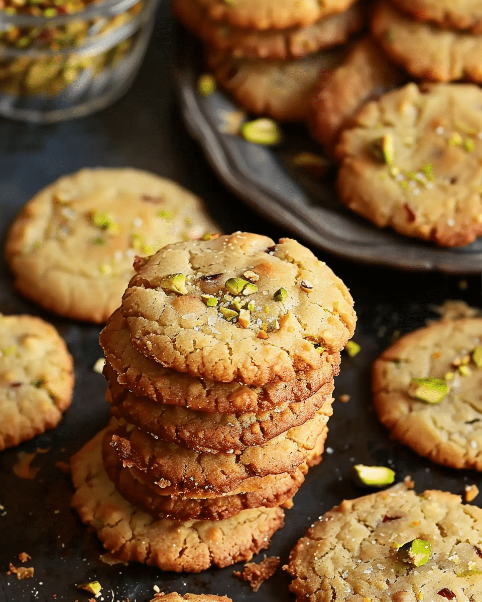 Cardamom Cookies with Lemon and Pistachios