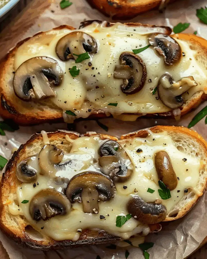 Four Cheese Mushroom Toasts