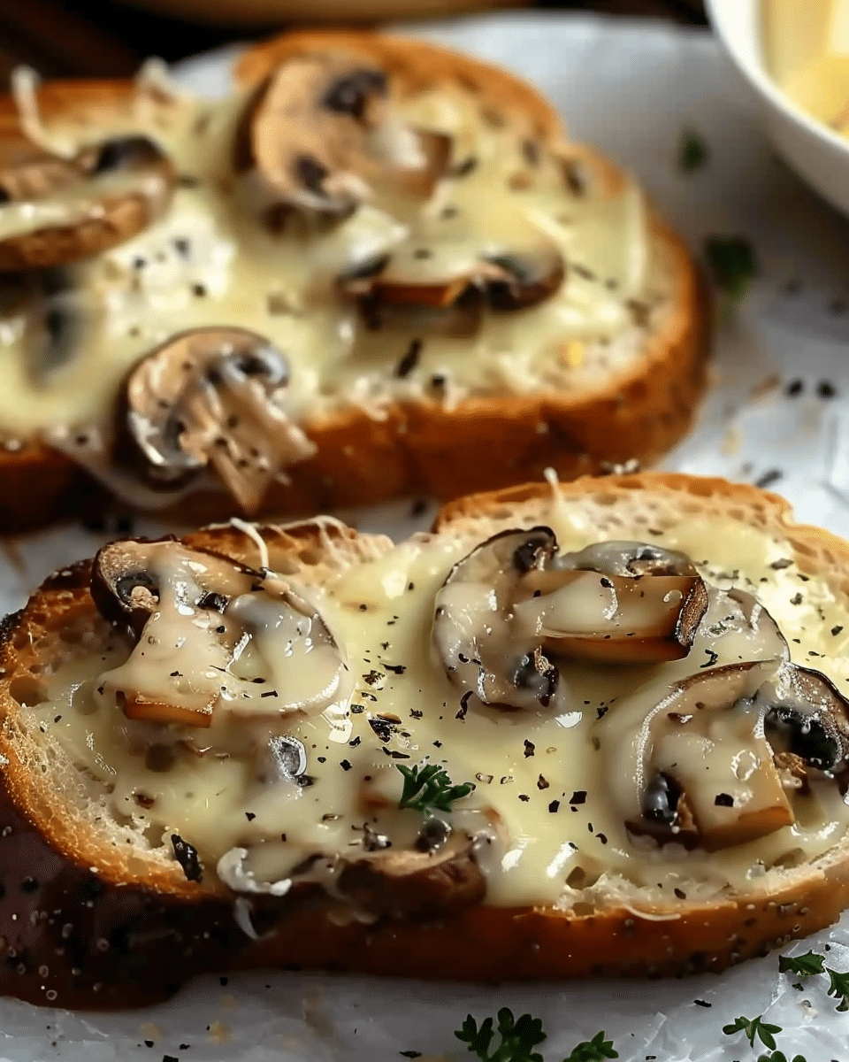 Four Cheese Mushroom Toasts