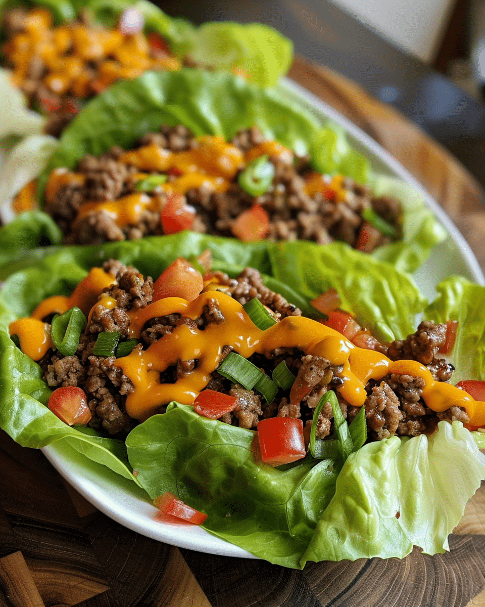 Cheeseburger Lettuce Wraps