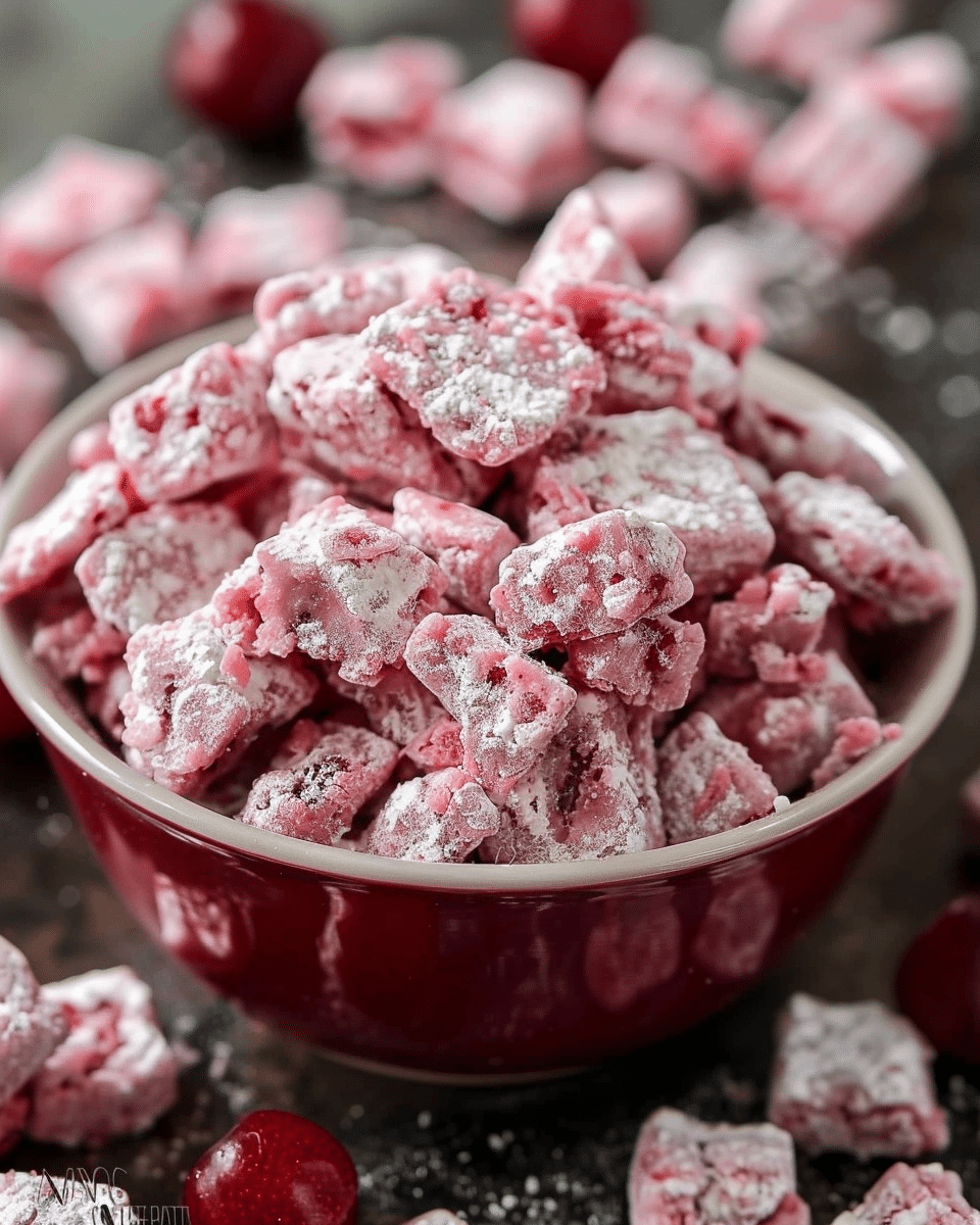 Cherry Cheesecake Puppy Chow
