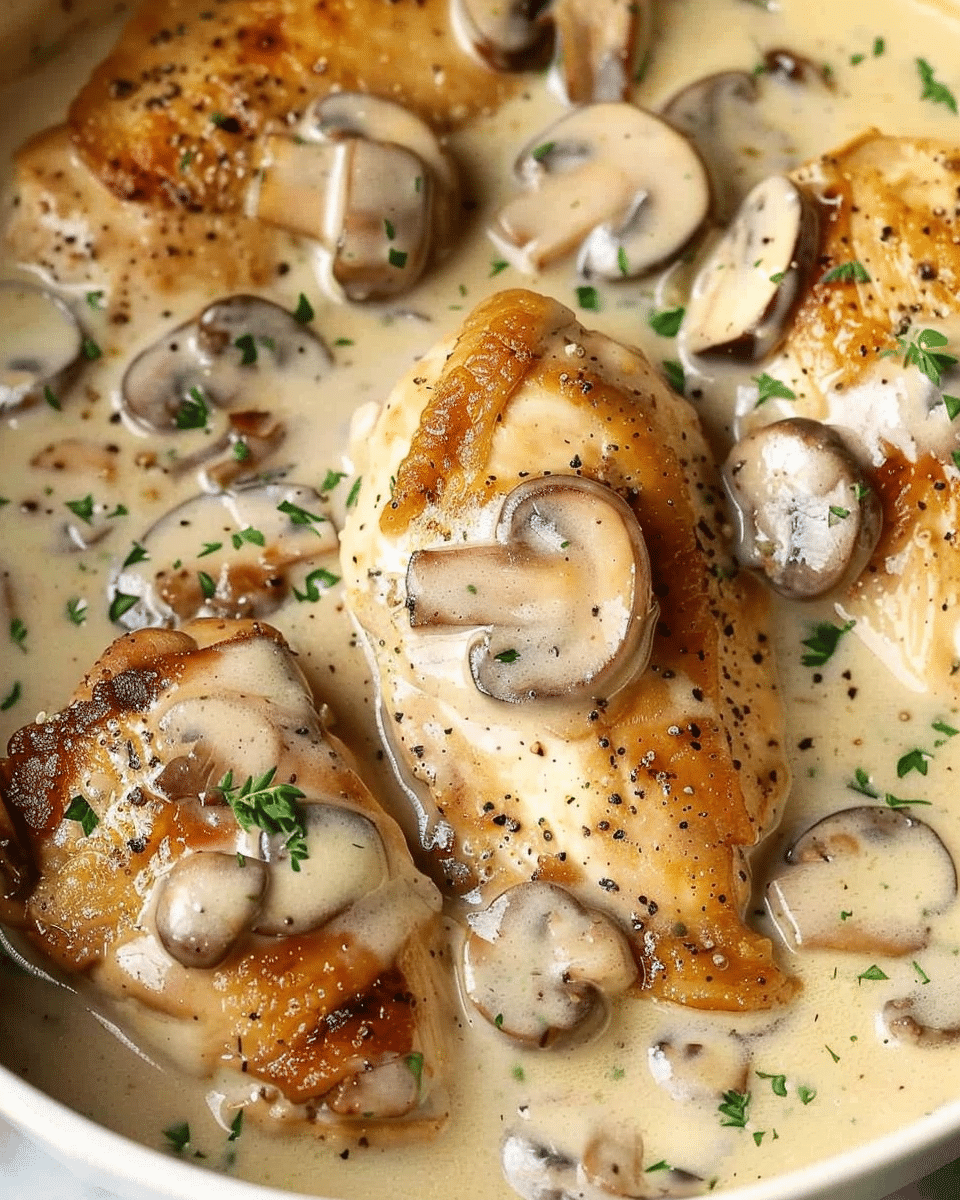 Chicken Breast in Creamy Mushroom Sauce