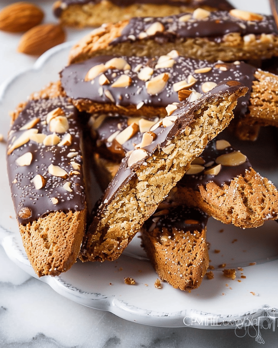 Chocolate-Dipped Almond Biscotti