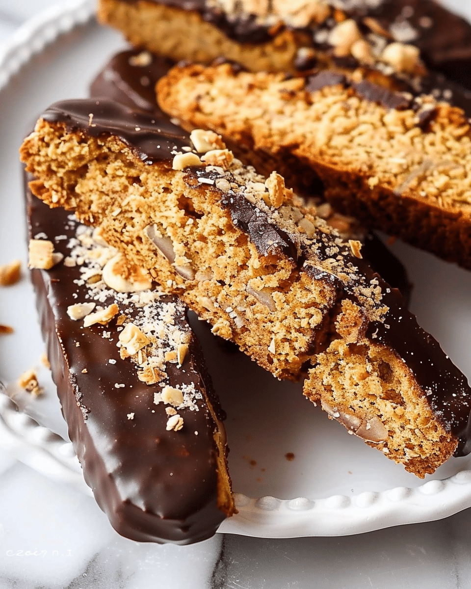 Chocolate-Dipped Almond Biscotti