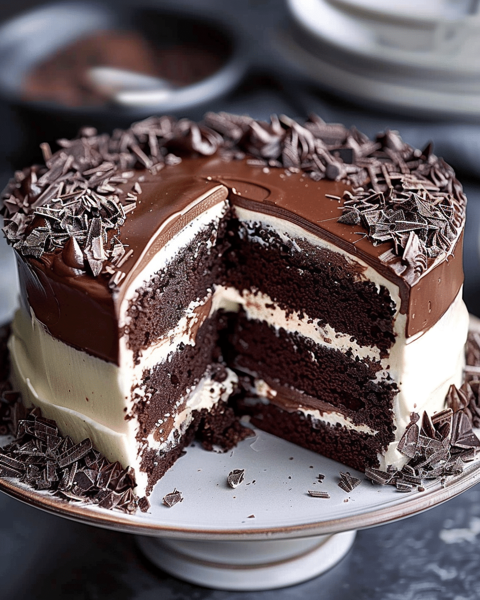 Chocolate Cake with Cream Filling