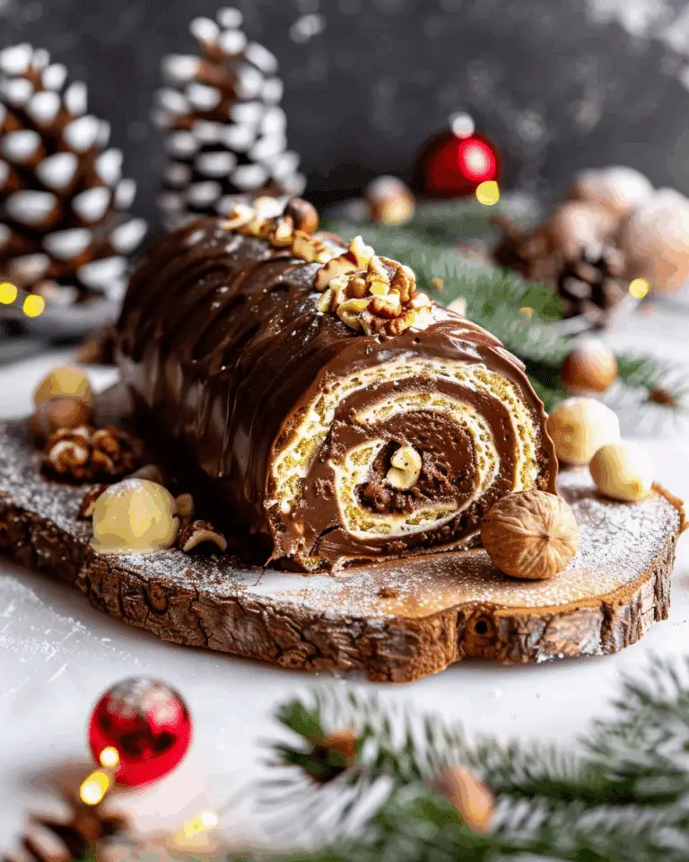 Chocolate, Hazelnut & Caramel Yule Log
