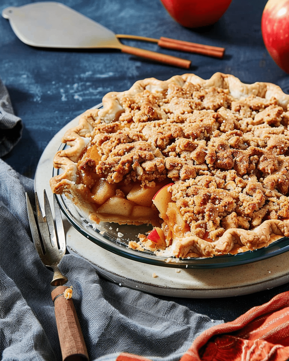 Cinnamon Apple Crumb Pie