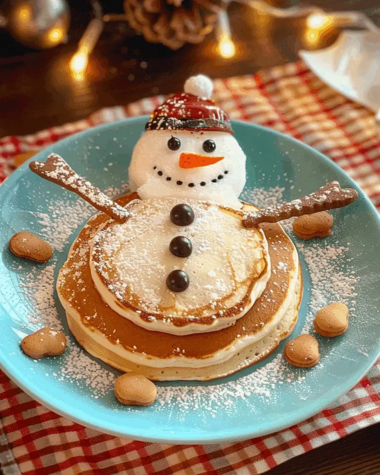 Cute Snowman Pancakes