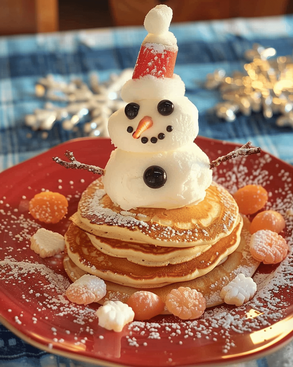 Cute Snowman Pancakes