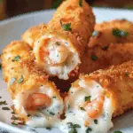Deep-Fried Shrimp Alfredo Burrito Bites