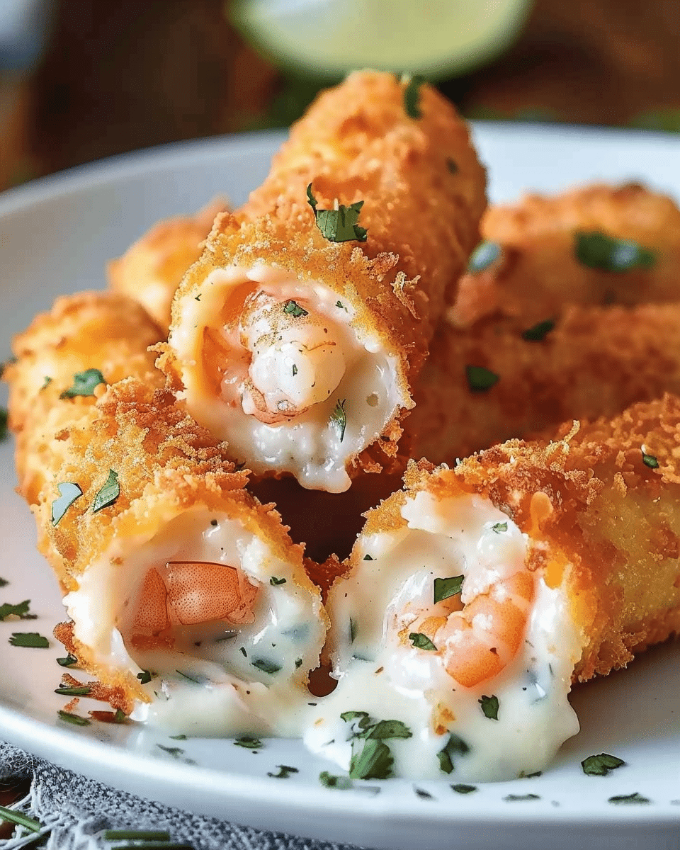 Deep-Fried Shrimp Alfredo Burrito Bites