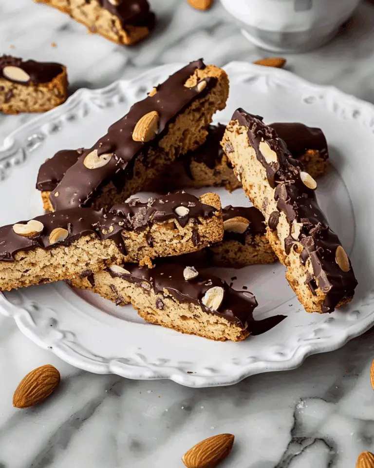Dipped Chocolate Almond Biscotti