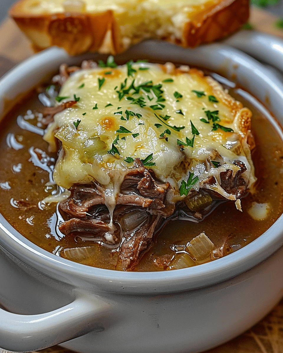 French Onion Beef Short Rib Soup