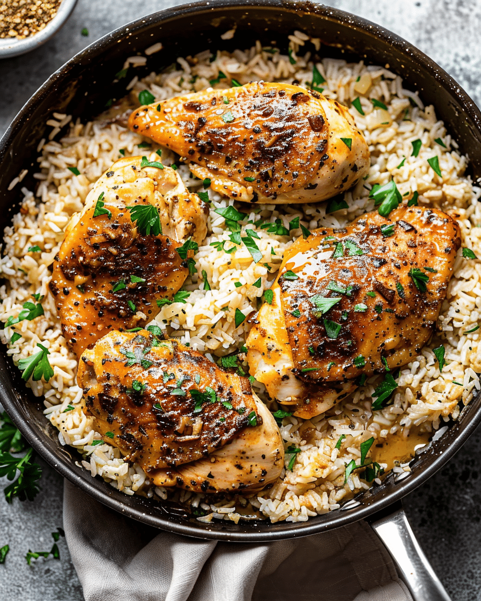 Garlic Butter Chicken and Rice