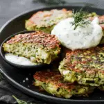 Greek Zucchini Fritters with Garlic Yogurt