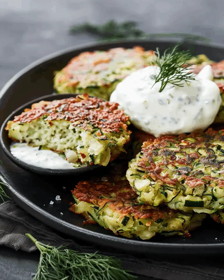 Greek Zucchini Fritters with Garlic Yogurt
