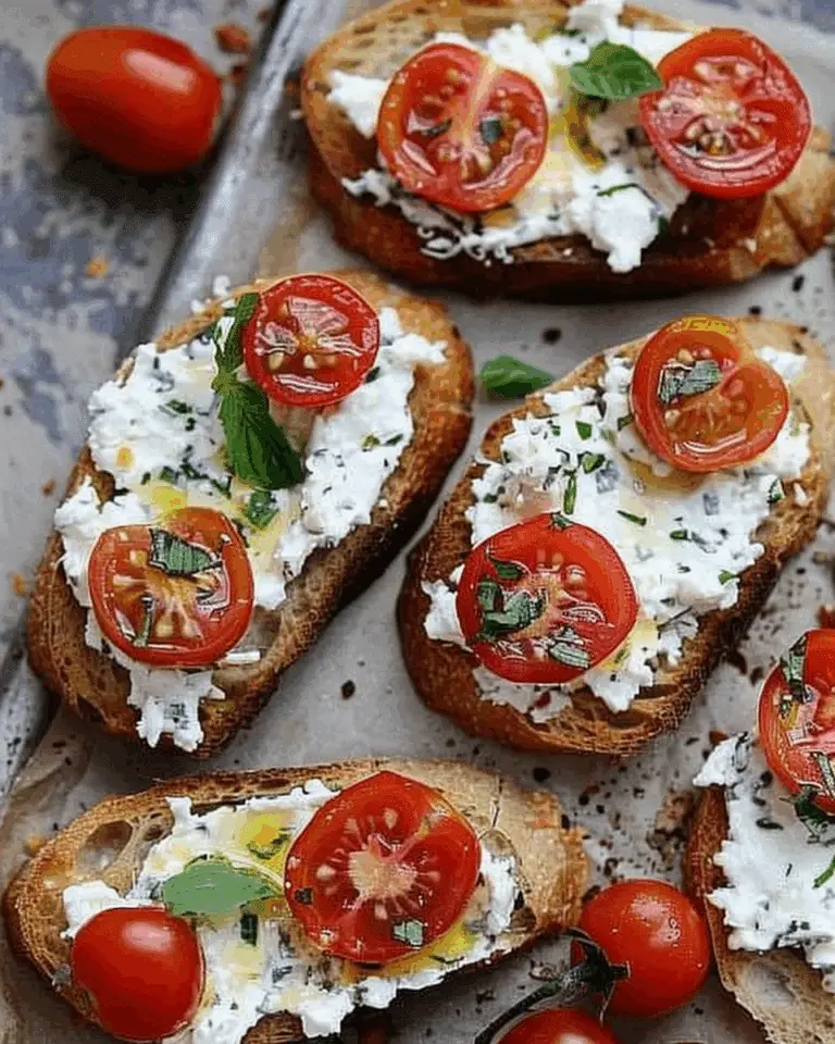 Herbed Ricotta and Tomato Crostini