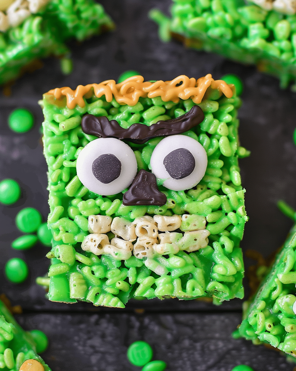 Frankenstein Rice Krispie Treats