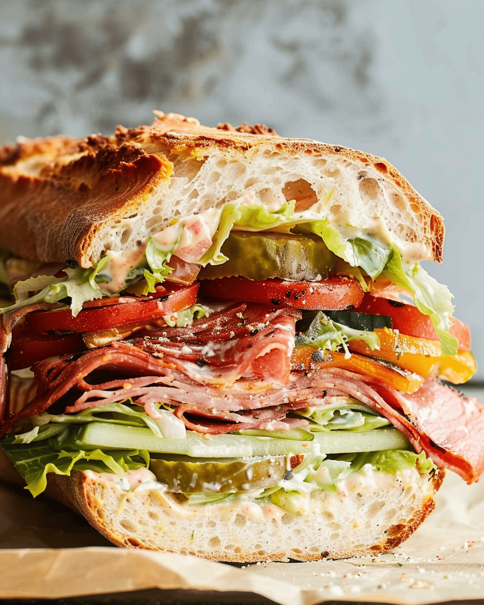 Italian Grinder Salad Sandwich