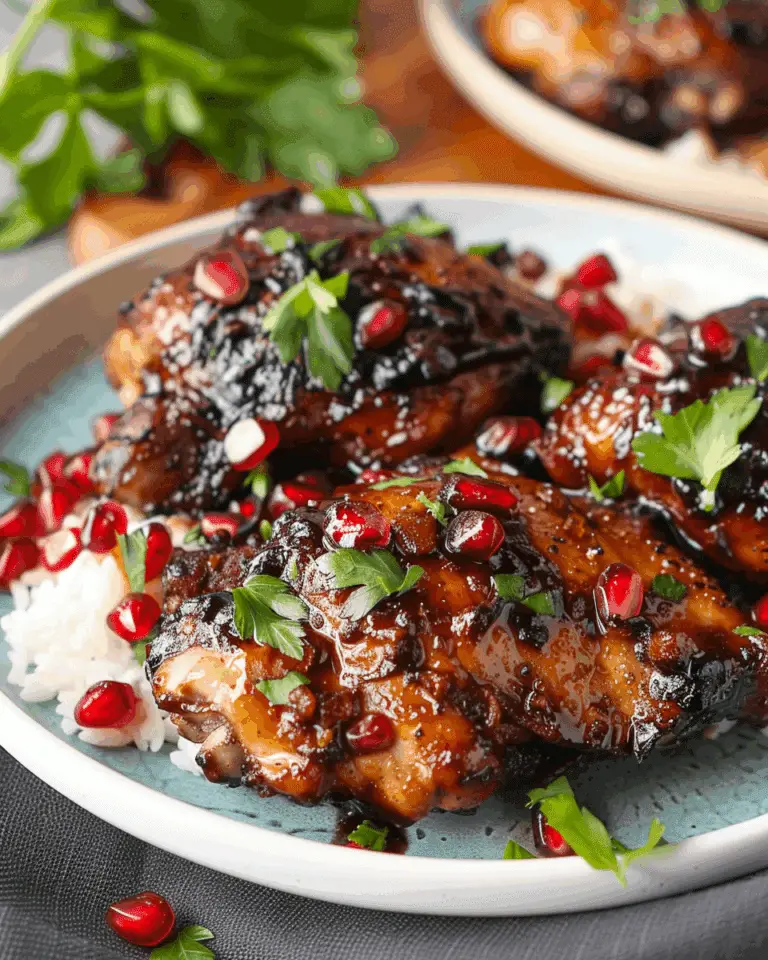 Juicy & Spiced Pomegranate Glazed Chicken Thighs