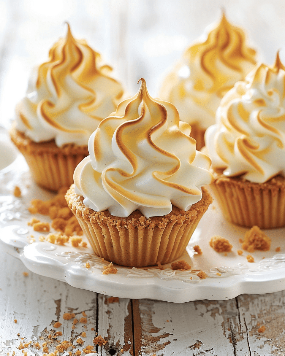 Lemon Meringue Cups with Gingersnap Crust