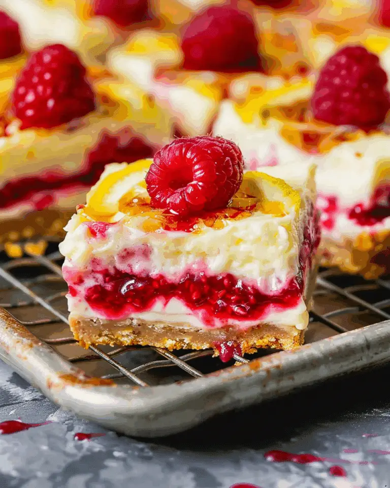 Lemon Raspberry Cheesecake Bars