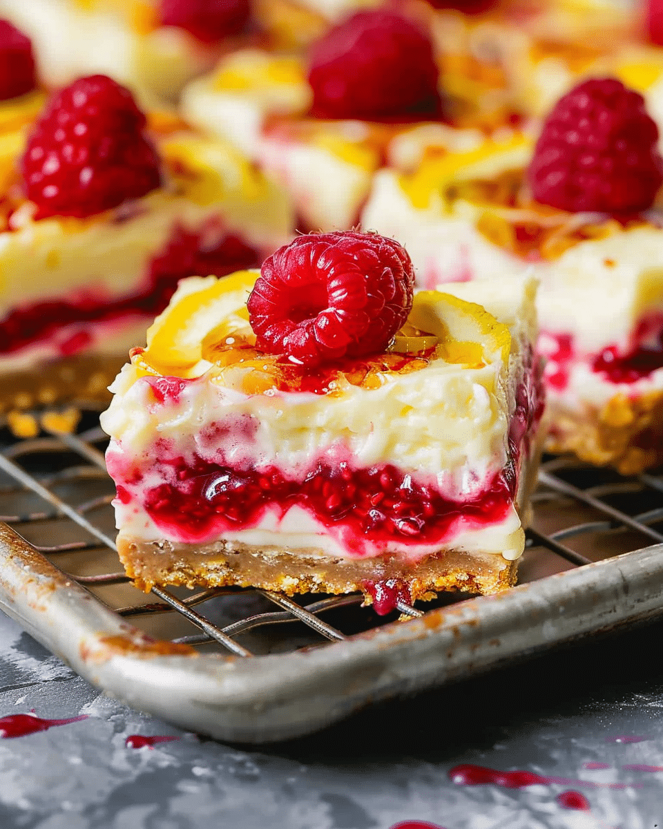 Lemon Raspberry Cheesecake Bars